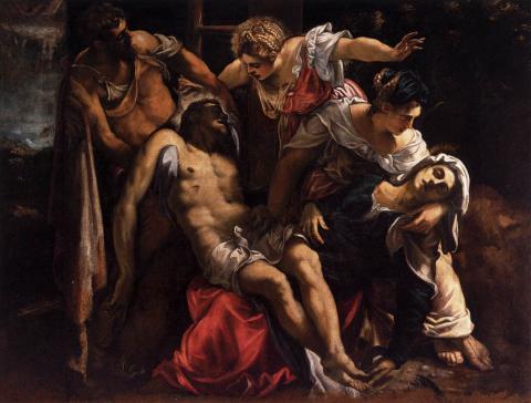 Tintoretto: Lamentation over the Dead Christ (Krisztus siratása)